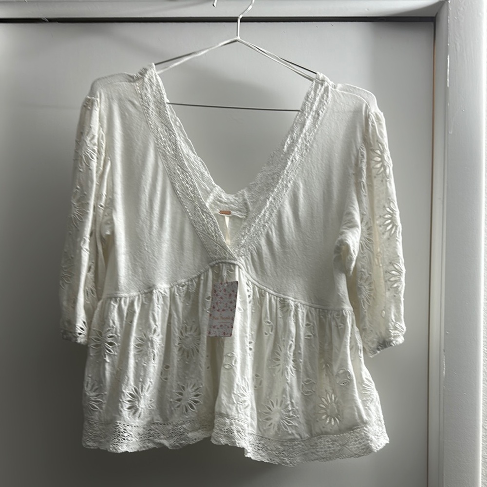 NWT Free People White eyelet